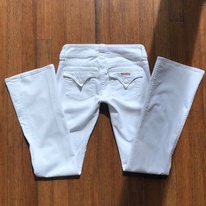 Hudson mid rise bootcut white jeans 26